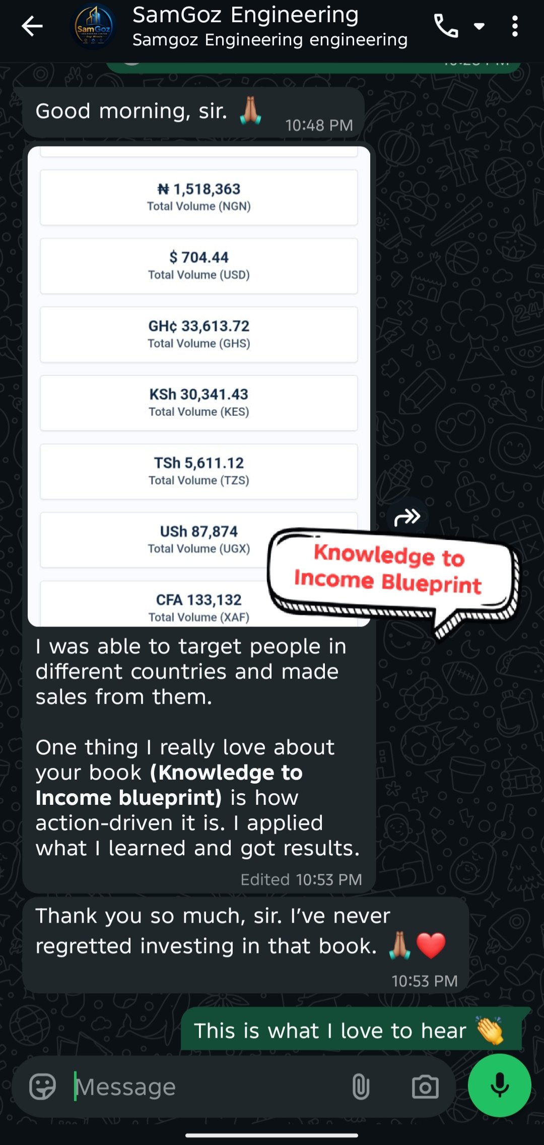 Customer testimonial